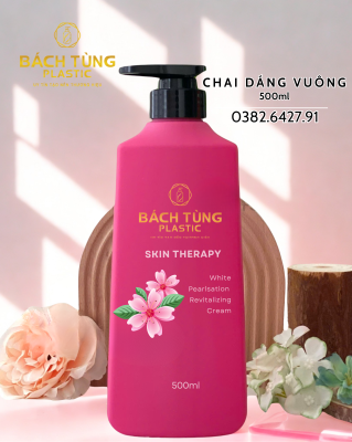 Chai Dáng Vuông 3 Màu | Xanh | Hồng | Hồng Đậm