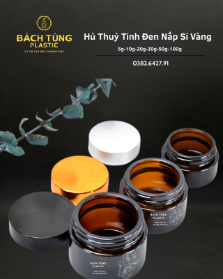HŨ THỦY TINH ĐEN – NẮP TRẮNG / NẮP ĐEN / NẮP VÀNG ÁNH KIM