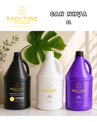CAN NHỰA HDPE DÁNG TRÒN 5 LÍT
