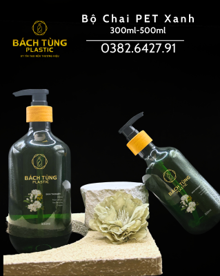  CHAI PET DÁNG TRÒN – MÀU XANH LÁ – CỔ NHỎ | ĐÁY TRÒN