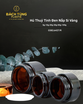 HŨ THỦY TINH ĐEN – NẮP TRẮNG / NẮP ĐEN / NẮP VÀNG ÁNH KIM