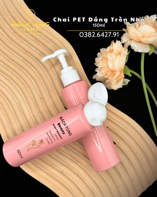 CHAI PET 150ML MÀU HỒNG ĐỤC