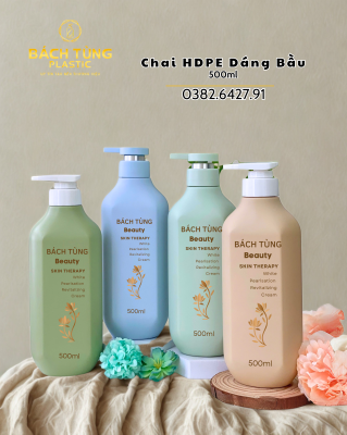 CHAI HDPE DÁNG BẦU GÓC CẠNH 500ML – CỔ FI33