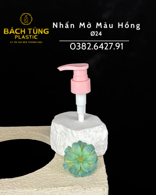 Nắp Nhấn Thân Mờ Hồng Pastel – FI 24