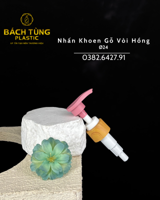 Nắp Nhấn Vòi Hồng Khoen Gỗ – FI24