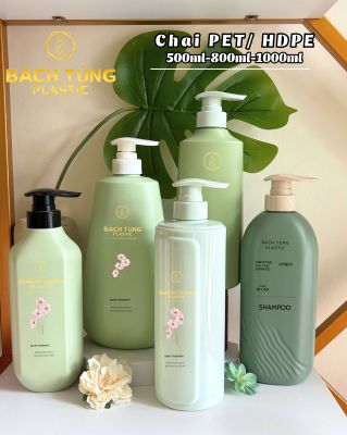 CHAI PET & HDPE 500ML – 800ML – 1000ML | MÀU XANH MINT