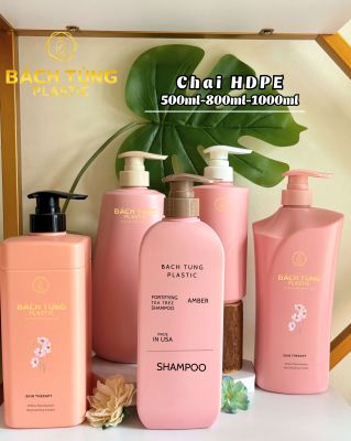CHAI PET & HDPE 500ML – 800ML – 1000ML | MÀU HỒNG