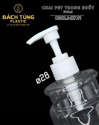 Chai PET Dáng Bầu Trong Suốt – 300ml | 500ml | 600ml