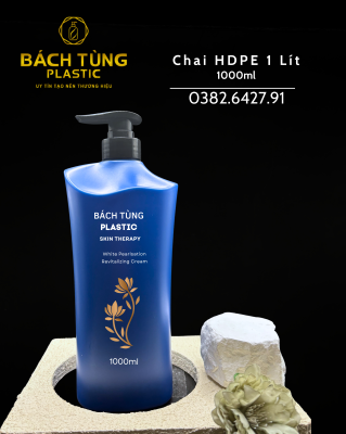 CHAI HDPE 1 LÍT – MÀU XANH DƯƠNG ĐẬM