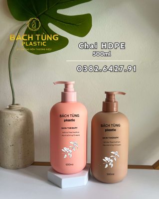 CHAI NHỰA HDPE 500ML – DÁNG TRÒN – MÀU NÂU MỚI & HỒNG ĐẬM MỚI – CỔ FI28