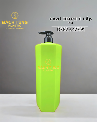 Chai HDPE 2 Lít – Màu Xanh Lá Mạ – Cổ Chuẩn FI33