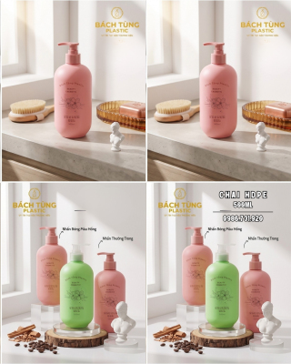 BỘ ĐÔI CHAI NHỰA HDPE 500ML DÁNG BẦU 