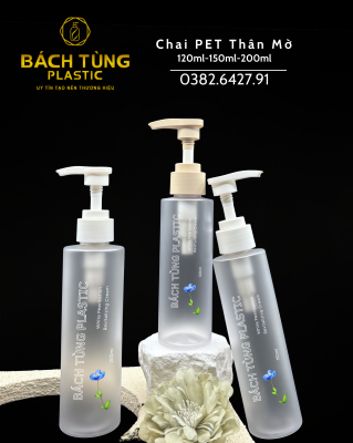BỘ CHAI PET THÂN MỜ – 120ML | 150ML | 200ML