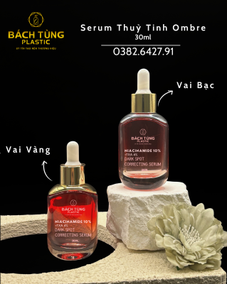 CHAI SERUM THỦY TINH DÁNG BẦU OMBRE 30ML 