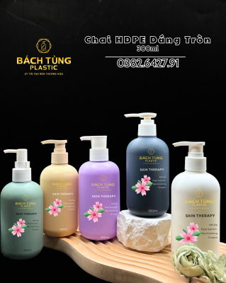 CHAI NHỰA HDPE DÁNG TRÒN 300ML – FI28 – NHIỀU MÀU