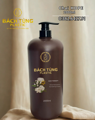 CHAI NHỰA HDPE 2 LÍT – DÁNG TRÒN | MÀU NÂU SICULA SANG TRỌNG