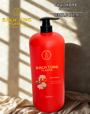  CHAI NHỰA HDPE 2 LÍT – DÁNG TRÒN | MÀU CAM TƯƠI NỔI BẬT