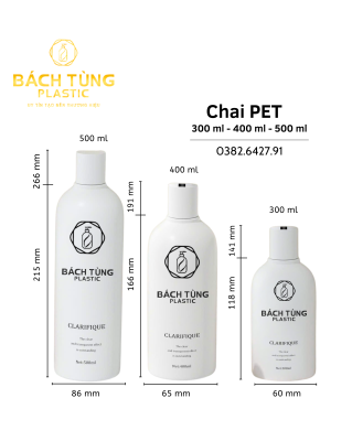 Chai PET Clarifique – Phiên Bản Đa Năng 300/400/500 ml