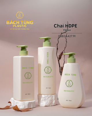 Chai HDPE 750 ml – Phiên Bản Đa Hình Dạng & Đa Dụng