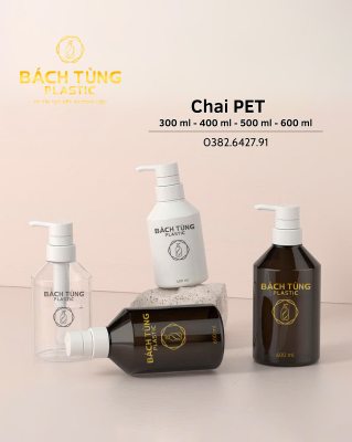 Chai PET OmniChoice – Phiên Bản Đa Dụng 300 ml, 400 ml, 500 ml & 600 ml