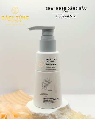  CHAI HDPE 100ML DÁNG TAM GIÁC – MÀU TRẮNG SỨ