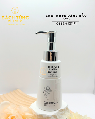 CHAI HDPE 100ML DÁNG TAM GIÁC – MÀU TRẮNG SỨ