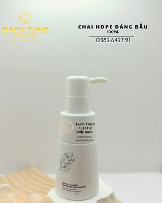 CHAI HDPE 100ML DÁNG TAM GIÁC – MÀU TRẮNG SỨ