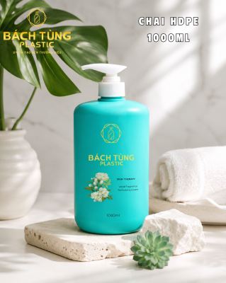CHAI HDPE 1000ML – DÁNG VUÔNG 