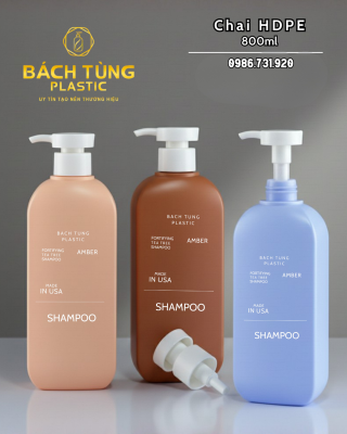 CHAI HDPE DÁNG BẦU – 800ML | CHẠY MÀU THEO YÊU CẦU