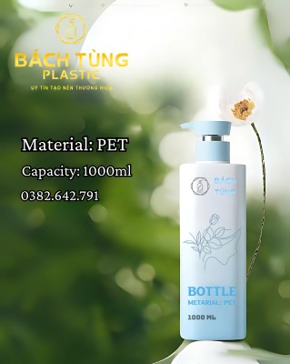 Chai Nhựa PET 1000ml Đa Năng – Dùng Cho Mỹ Phẩm, Hóa Chất, Thực Phẩm & Đồ Uống