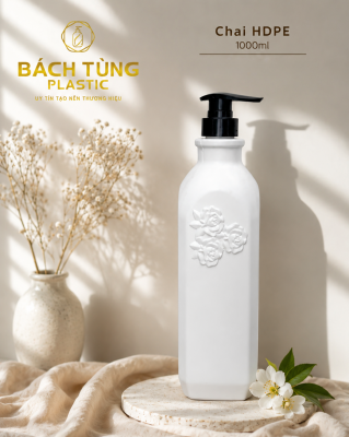 CHAI NHỰA HDPE 1000ML MÀU TRẮNG