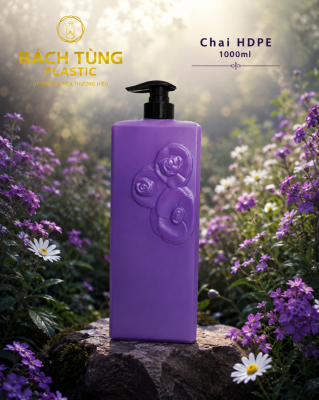 CHAI NHỰA HDPE 1000ML MÀU TÍM