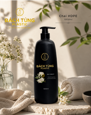 CHAI NHỰA HDPE ĐÁY BẦU 1000ML 