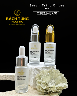  CHAI SERUM THỦY TINH 10ML TRẮNG OMBRE