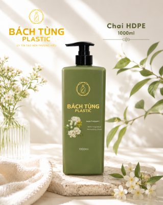 CHAI NHỰA HDPE DÁNG VUÔNG 800ML