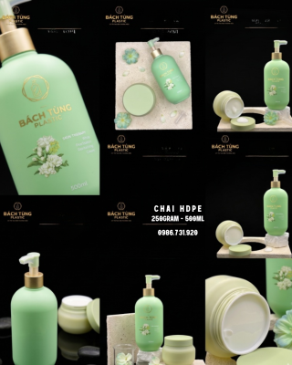 BỘ CHAI – HŨ HDPE MÀU XANH MINT