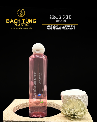  CHAI PET DÁNG TRÒN DÀI MÀU HỒNG – 300ML | CỔ FI24