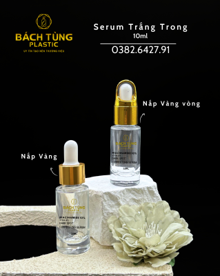 CHAI SERUM THỦY TINH 10ML TRẮNG TRONG