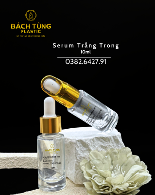 CHAI SERUM THỦY TINH 10ML TRẮNG TRONG