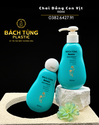 CHAI NHỰA HDPE DÁNG CON VỊT – 150ML MÀU XANH NGỌC