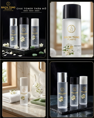 Bộ Chai PET Toner Thân Mờ – 120ml | 150ml | 200ml