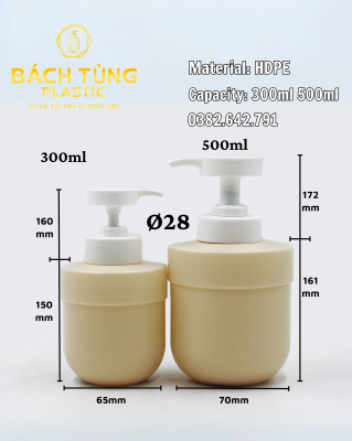 Chai Nhựa HDPE 300ml & 500ml