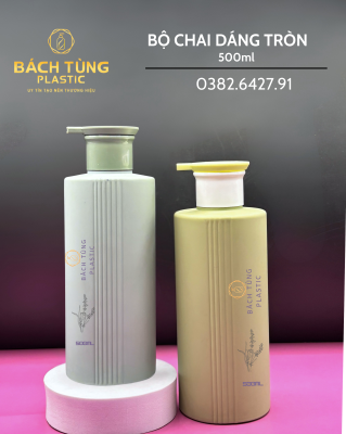 Chai Dáng Tròn Sọc 500ml – FI28