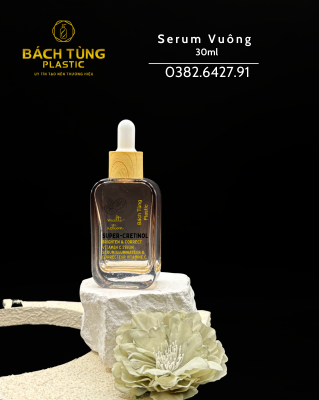 CHAI THỦY TINH VUÔNG 30ML NÂU OMBRE