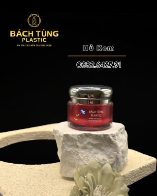 Hũ Thủy Tinh Đỏ Tròn