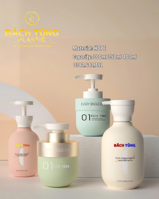 Bộ Chai Nhựa HDPE 300 ml, 350 ml & 400 ml