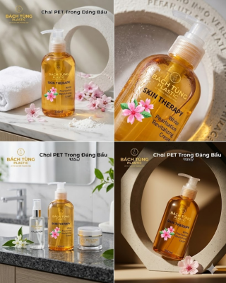 Chai PET Trong Vàng 300ml