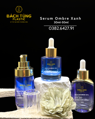 BỘ CHAI SERUM THỦY TINH OMBRE XANH