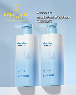 Chai Nhựa PET Có Vòi Nhấn 300 ml / 500 ml / 750 ml