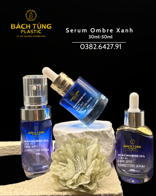 BỘ CHAI SERUM THỦY TINH OMBRE XANH